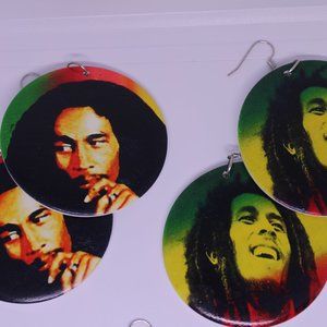 Rasta Print Earrings